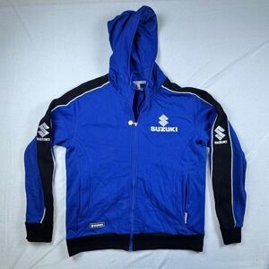 Suzuki Official Merchandise Full Zip Hoodie Blue Black Racing Jacket XS